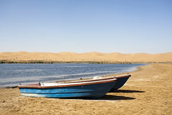 De boot op het strand — Stockfoto