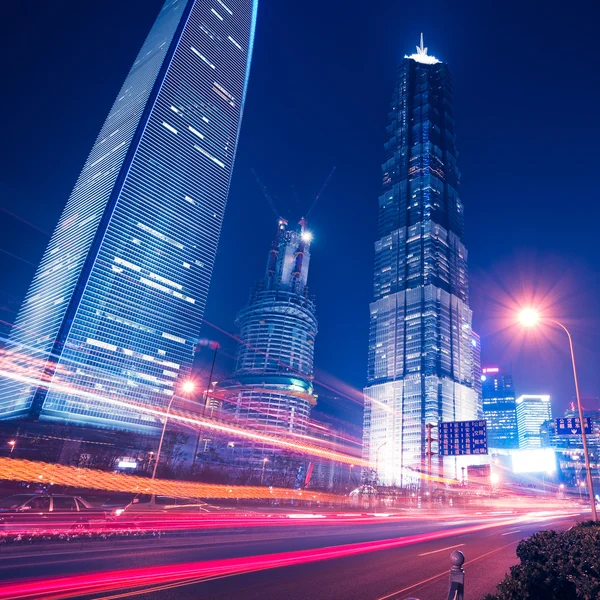 Shanghai Skyline at night — Stock Photo, Image