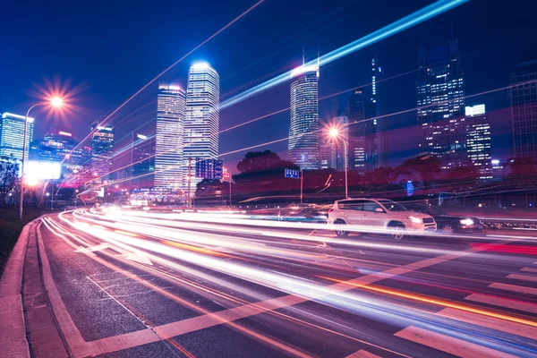 Shanghai Skyline at night — Stock Photo, Image