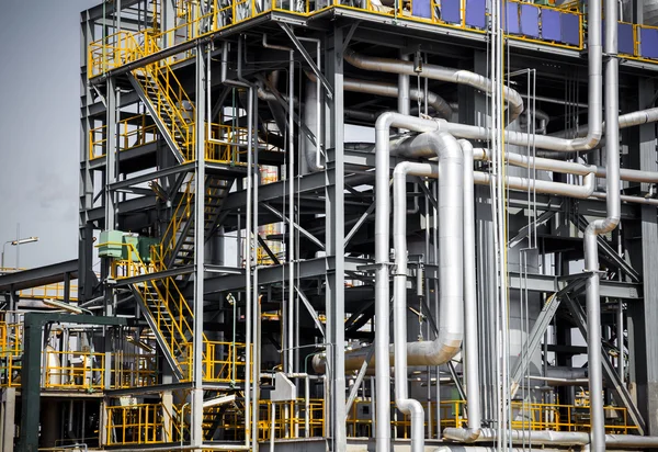 Chemische fabriek pijpleiding close-up — Stockfoto