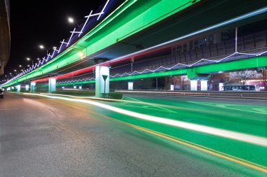 trafik kavşaklarından gece ışık izlemeler