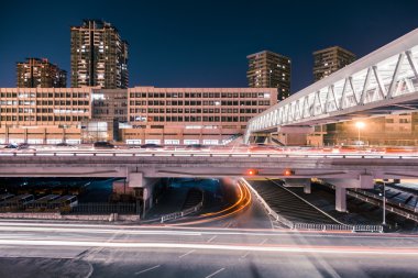 trafik kavşaklarından gece ışık izlemeler
