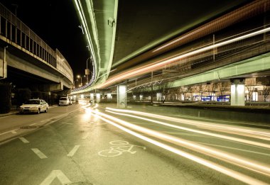 trafik kavşaklarından gece ışık izlemeler