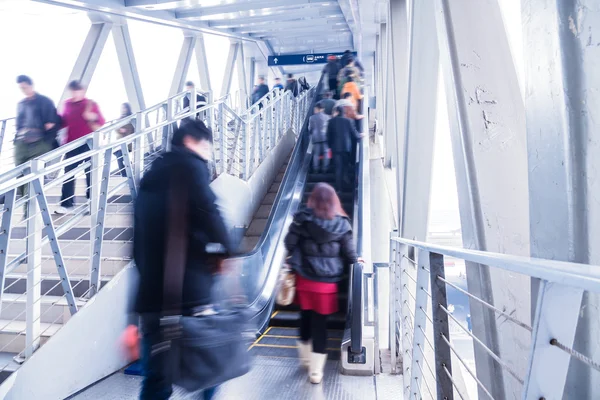 Yolcu Otobüsü station.motion bulanıklık Pekin — Stok fotoğraf