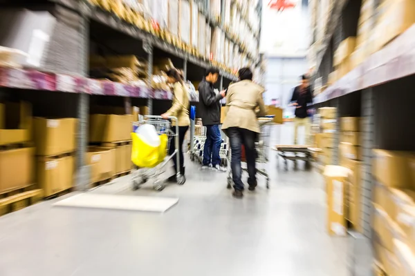 Large furniture warehouse — Stock Photo, Image