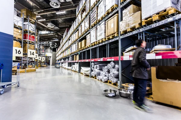 Large furniture warehouse — Stock Photo, Image