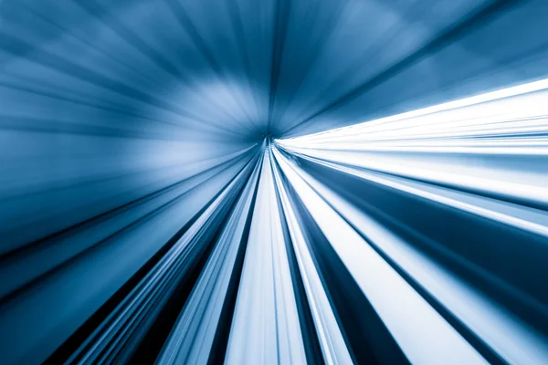 Trein in tunnel te bewegen-abstract weergave — Stockfoto