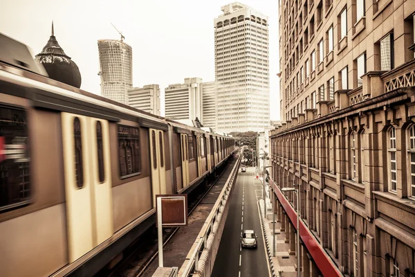 Μετρό τρένο στην Κουάλα Λουμπούρ Μαλαισία — Φωτογραφία Αρχείου