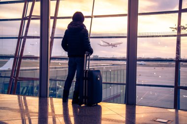 Gezgin siluetleri Airport, beijing