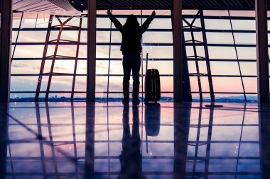 Gezgin siluetleri Airport, beijing