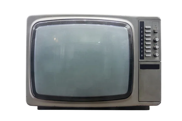 Old vintage TV over a white background — Stock Photo, Image
