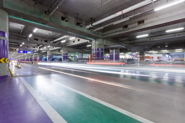 Underground parking aisle — Stock Photo, Image