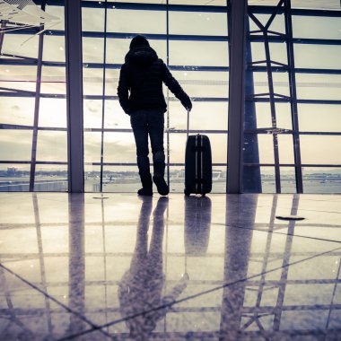 Gezgin siluetleri Airport, beijing