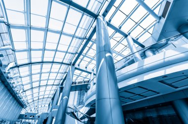 Mavi cam tavan ofis Merkezi