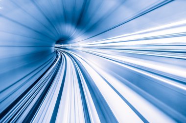 soyut tren tünel içinde hareket