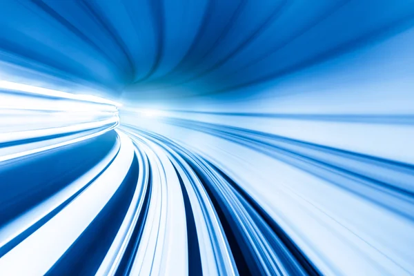 Abstract train moving in tunnel — Stock Photo, Image