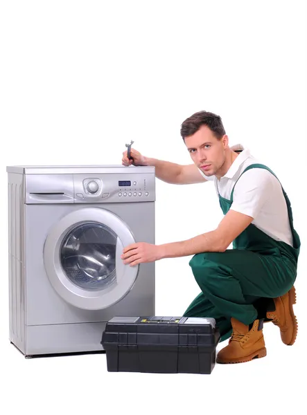 Repairing washing machine — Stock Photo, Image