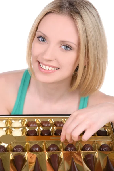 Girl and Candy — Stock Photo, Image