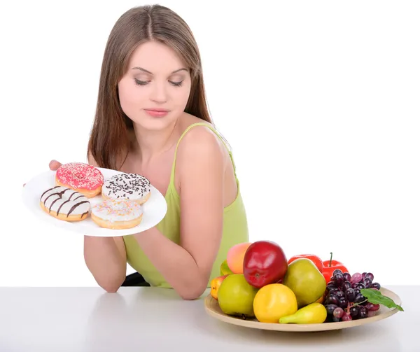 Mädchen und Bonbons — Stockfoto