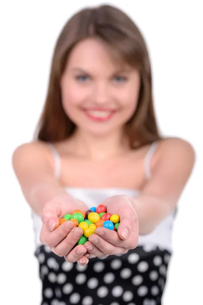 Girl and Candy — Stock Photo, Image