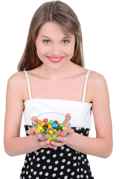 Girl and Candy Royalty Free Stock Images