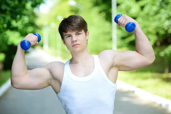 Fitness outdoors — Stock Photo, Image