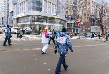 Olimpiyat Meşalesi koşusu, ekaterinburg, Rusya Federasyonu