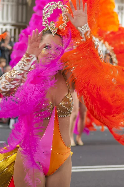 Weihnachtsmann auf Teneriffa Karneval 2014 — Stockfoto