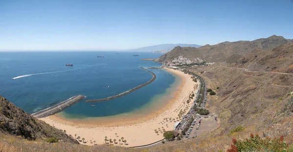 Panorama pláž las teresitas, tenerife — Stock fotografie
