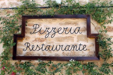 pizza restoran işareti