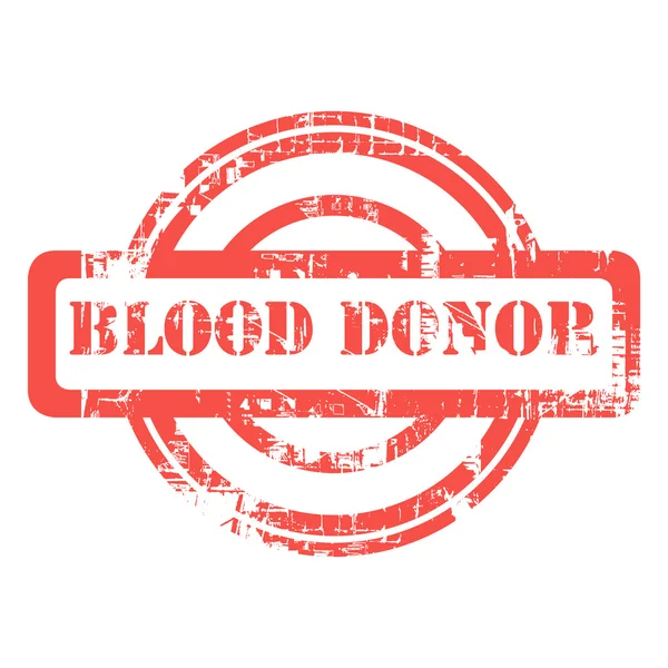 Blod donante rojo usado sello grunge —  Fotos de Stock