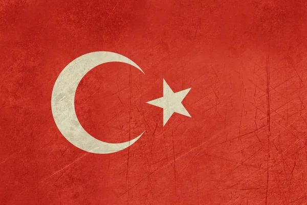 Grunge Turkije vlag — Stockfoto