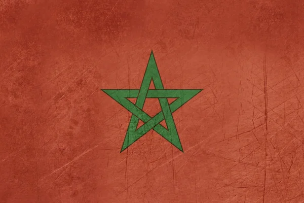 Grunge Bandera de Marruecos —  Fotos de Stock