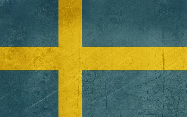 Grunge Švédsko vlajka — Stock fotografie