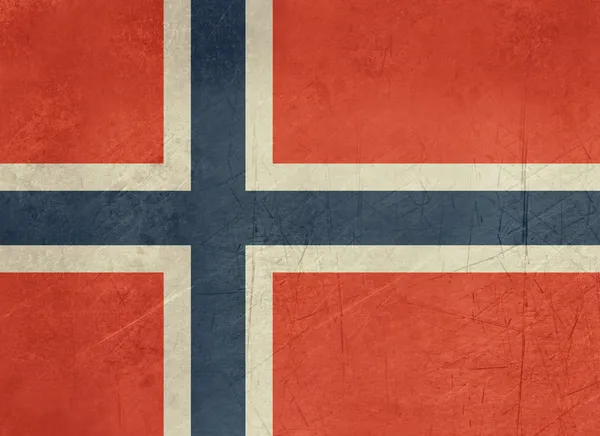 Grunge Norveç bayrağı — Stok fotoğraf