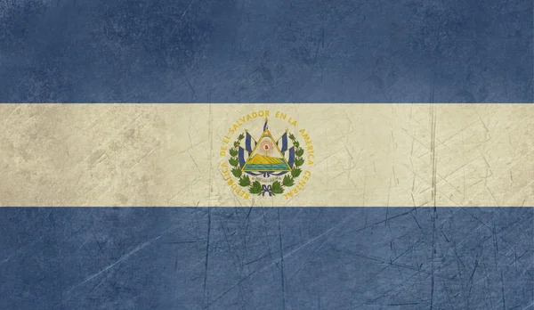 Grunge Salvadorská vlajka — Stock fotografie