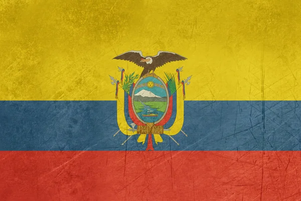Grunge Ecuador bandiera — Foto Stock