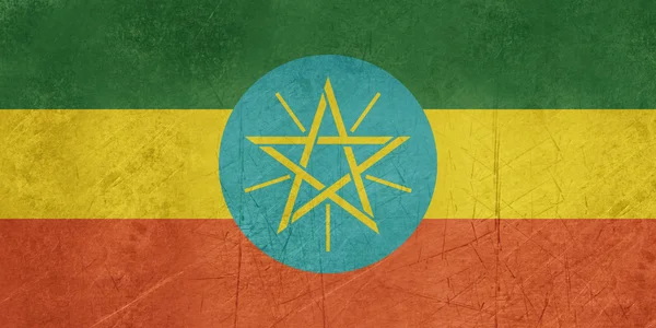 Grunge 埃塞俄比亚国旗 — 图库照片