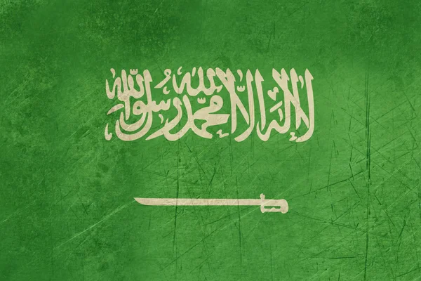 Grunge saudi arabia flag — Stockfoto