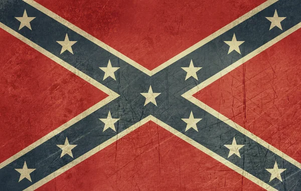 Grunge konfedererade flaggan — Stockfoto