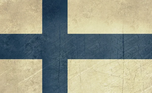 Прапор Фінляндії гранж — стокове фото
