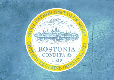 Grunge boston şehir bayrağı