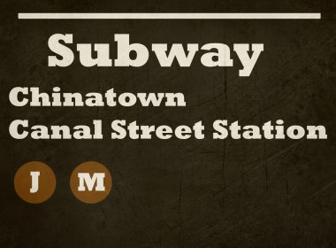 Grunge chinatown canal street istasyonu