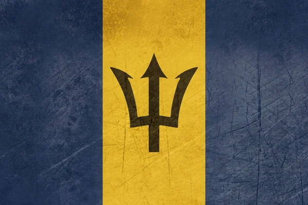 Grunge Barbados Flagge — Stockfoto