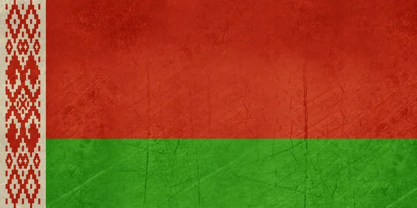 Granica flaga Białorusi — Zdjęcie stockowe