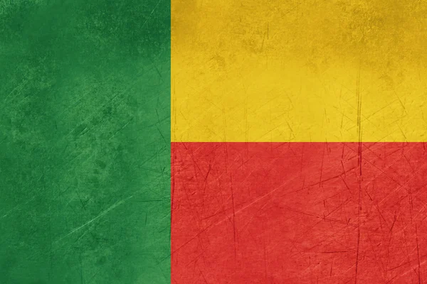 Grunge Benin Flagge — Stockfoto