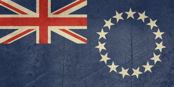 Grunge Cookeilanden vlag — Stockfoto