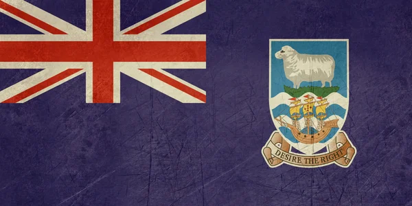 Grunge Bandera de las Islas Malvinas — Foto de Stock
