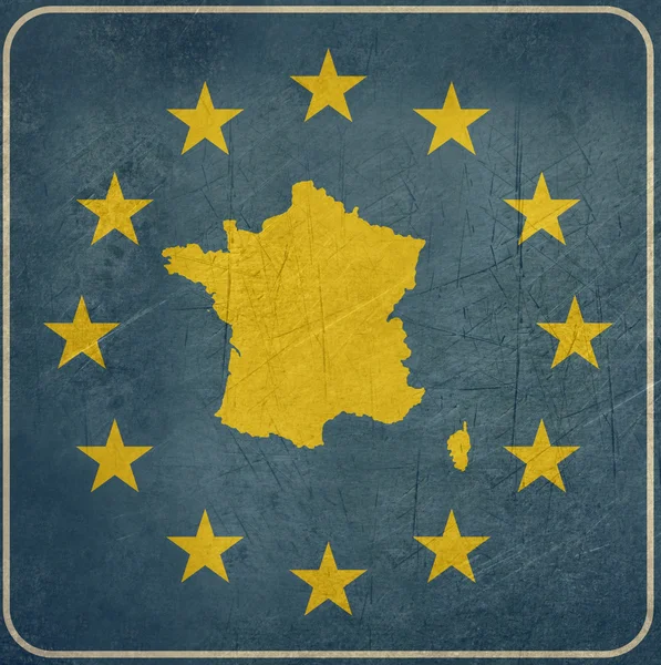 Grunge France European button — Stock Photo, Image