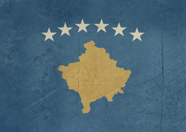 Grunge Kosovo Flag — Stock Photo, Image